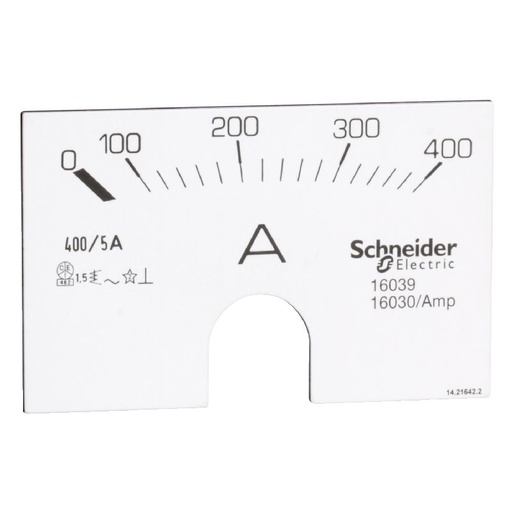 [SCH16039] PowerLogic - cadran 0 à 400 A pour ampèremètre ana 16039